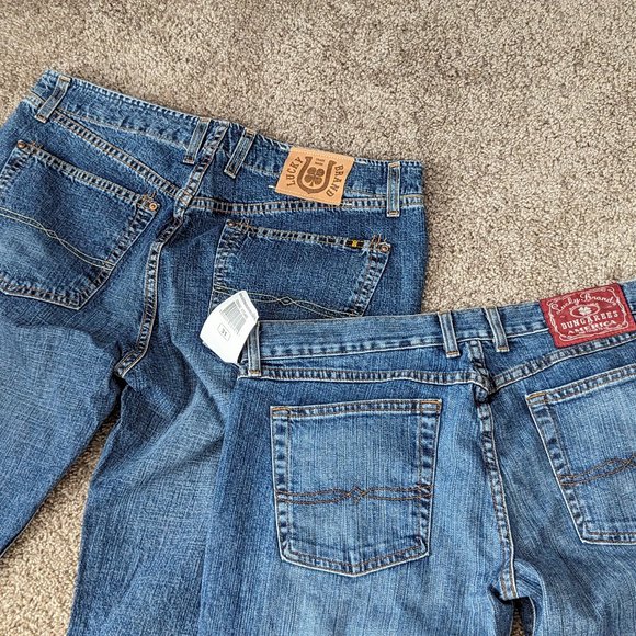 TWO - 2 - pairs of NEW unworn Lucky bootcut/flare jeans - Picture 2 of 6